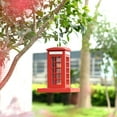 thumbnail image 4 of Modern Home Outdoor Handmade Wooden Birdhouse -  Garden or Backyard Décor for Wild Birds (British Phonebooth), 4 of 4