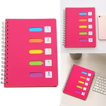 5-Tab Organizer Multi-Subject Notebook with Dividers | Large A5 Size for Work & School | 120 Sheets Color Spiral Bound Note Taking Journal