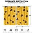 thumbnail image 2 of Summer Autumn Sunflower Curtains Set - Vintage Watercolor Floral Yellow Boho Window Treatment Panels, 2 of 2