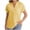 Yellow, variant on Sevevn Women's Casual V-Neck Short Sleeve Solid Color Shirt Top Blouse With Pockets Sales Today Gray S