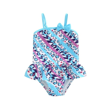 

Binpure Baby Swimming Bodysuit with Leopard Print Bow Ruffle Clothing