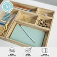 thumbnail image 4 of Martha Stewart Enzo 6 Piece Wooden Desk Drawer Organizer Set in Light Natural, 4 of 10