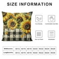 thumbnail image 5 of Qinduosi  Decorative Sunflower Pillow Cover, Yellow Black Buffalo Plaid Throw Pillow Cover, Farmhouse Sunflower Decor for Home Outdoor Sofa Couch, Fall Flower Pillow case (No Insert) White, 5 of 5