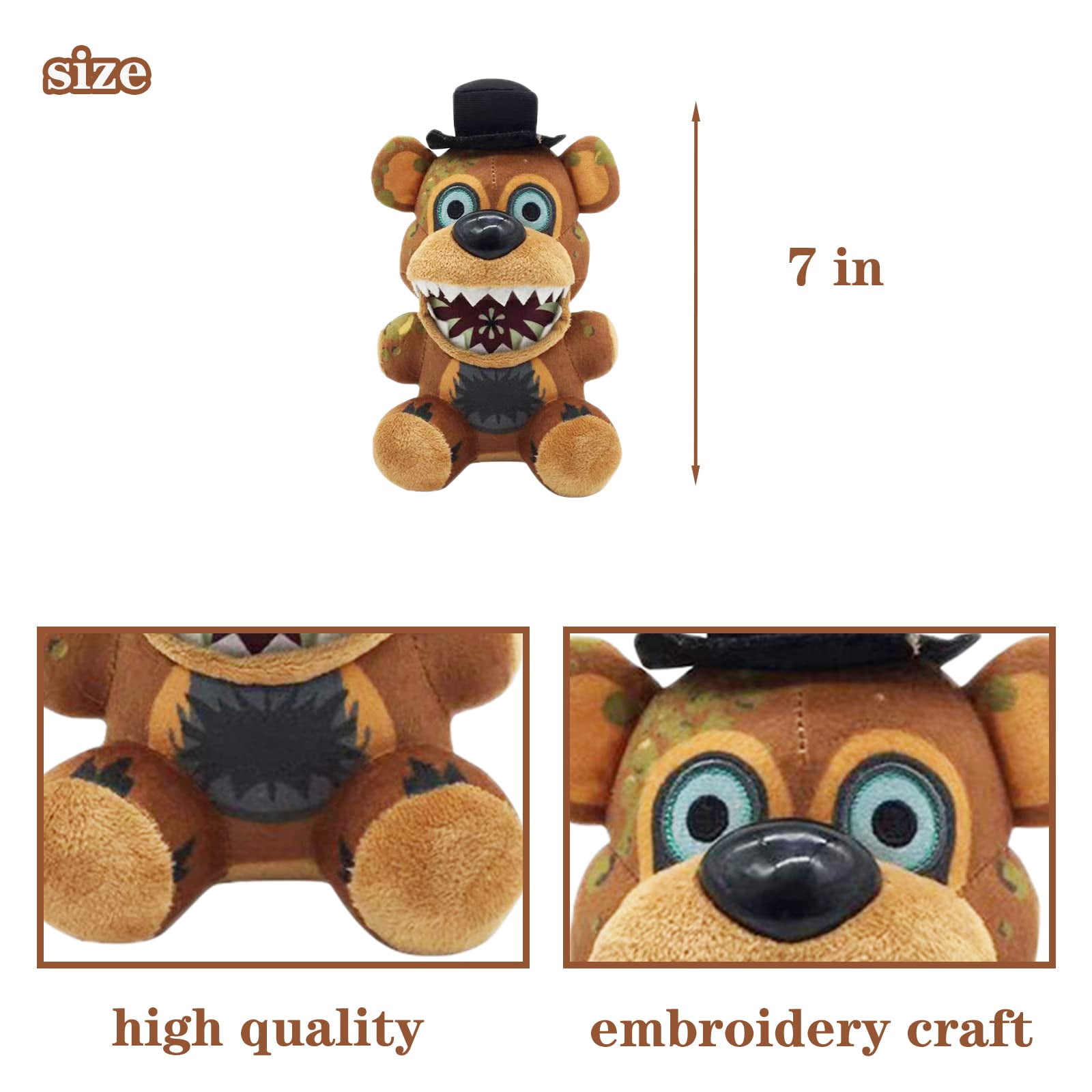 FNAF Plushies – Personagens completos (17,78 cm) – (Twisted Freddy) – The  Twisted Ones Five Nights Freddy: Chica, Springtrap, Bonnie, Marionette, Foxy  Plush – FNAF Plush-Plush (1 peça)