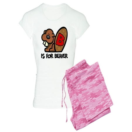 

CafePress - B Is For Beaver - Women s Light Pajamas