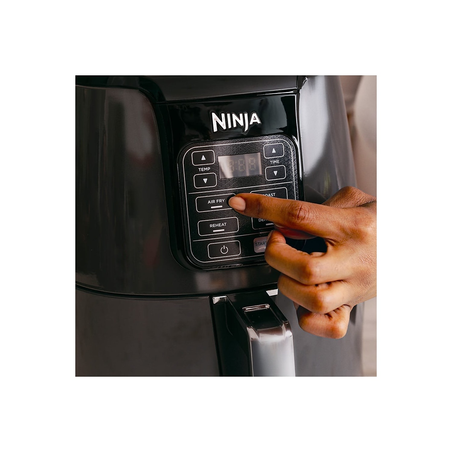 Ninja Air Fryer, 1550Watt Programmable Base for Air Frying, Roasting