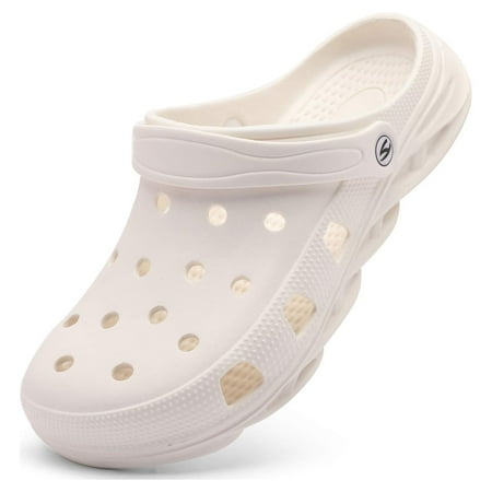 

Unisex Garden Clogs Shoes Slippers Sandals for Women and Men White Men 4.5/Women 5.5