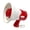 Red 1, variant on YIFAEUX Mini Megaphone Toy with Bead Chain Loud Bullhorn Keychain Pendant Toddlers Boys Girls Recording Loudspeaker Educational Musical Instruments Toy