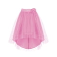 thumbnail image 3 of Sinleey Kids Girls Sparkly Irregular Hem Tulle Skirt Rhinestone Flower Decor Tutu Skirt for Pageant Prom Party Pink 8, 3 of 5