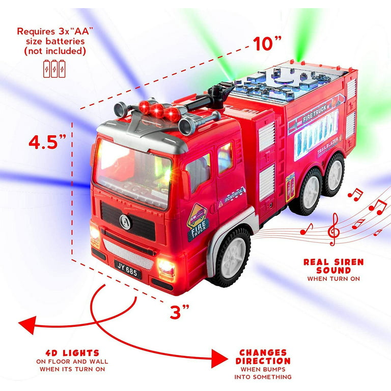 Electric Fire Truck Kids Toy With