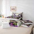 thumbnail image 6 of jejeloiu Rustic Plant Flower 7 Pieces Bedding Comforter Set,Purple Flying Butterfly Full Bedding Set For Men Women Reversible, 6 of 8