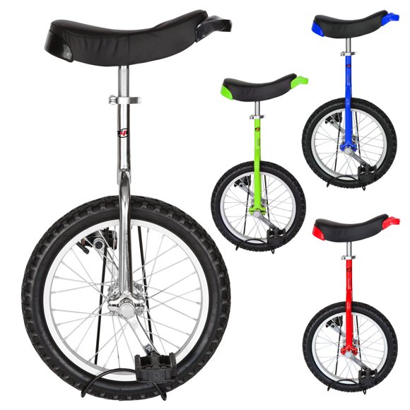 T4B FREESTYLE UNICYCLE 16-Inch Wheel - Mountain Butyl Tire, Advanced Grip - Silver