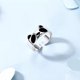 thumbnail image 3 of Anillo de panda para mujer, lindo anillo envolvente, anillos ajustables, anillo de dedo apilable, 3 of 5