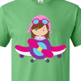 thumbnail image 4 of Inktastic Pilot Girl, Girl With Brown Hair, Girl In Airplane T-Shirt, 4 of 5
