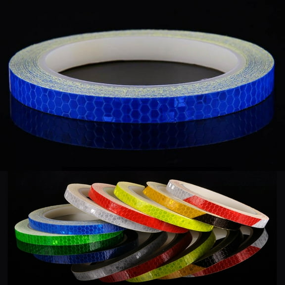 Soimiss Reflective Wheel Stickers Outdoor Reflective Stickers 5Set Blue