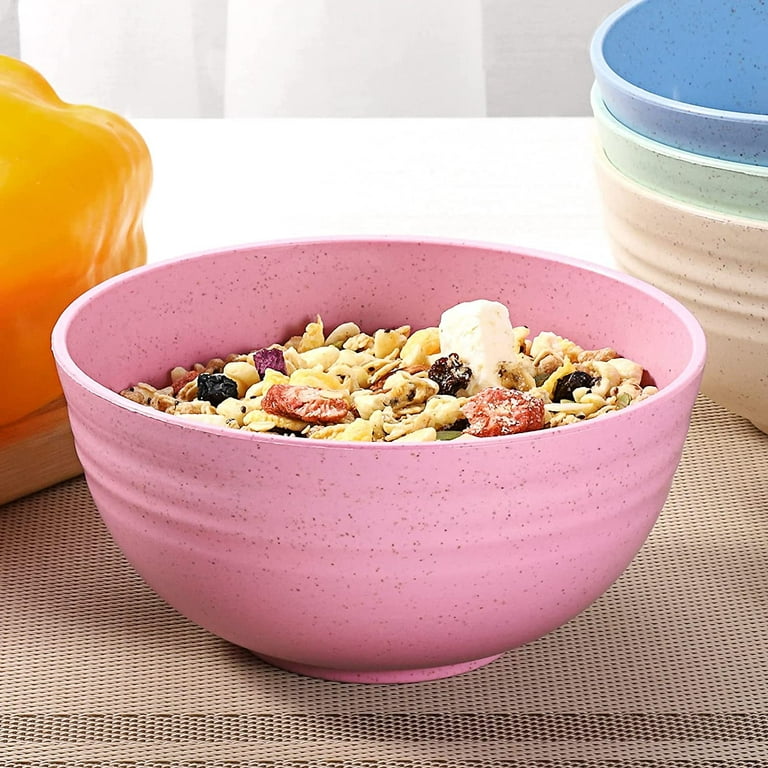 Plastic Bowls- Microwave- Dishwasher Safe Cereal Bowl Large x 4pcs