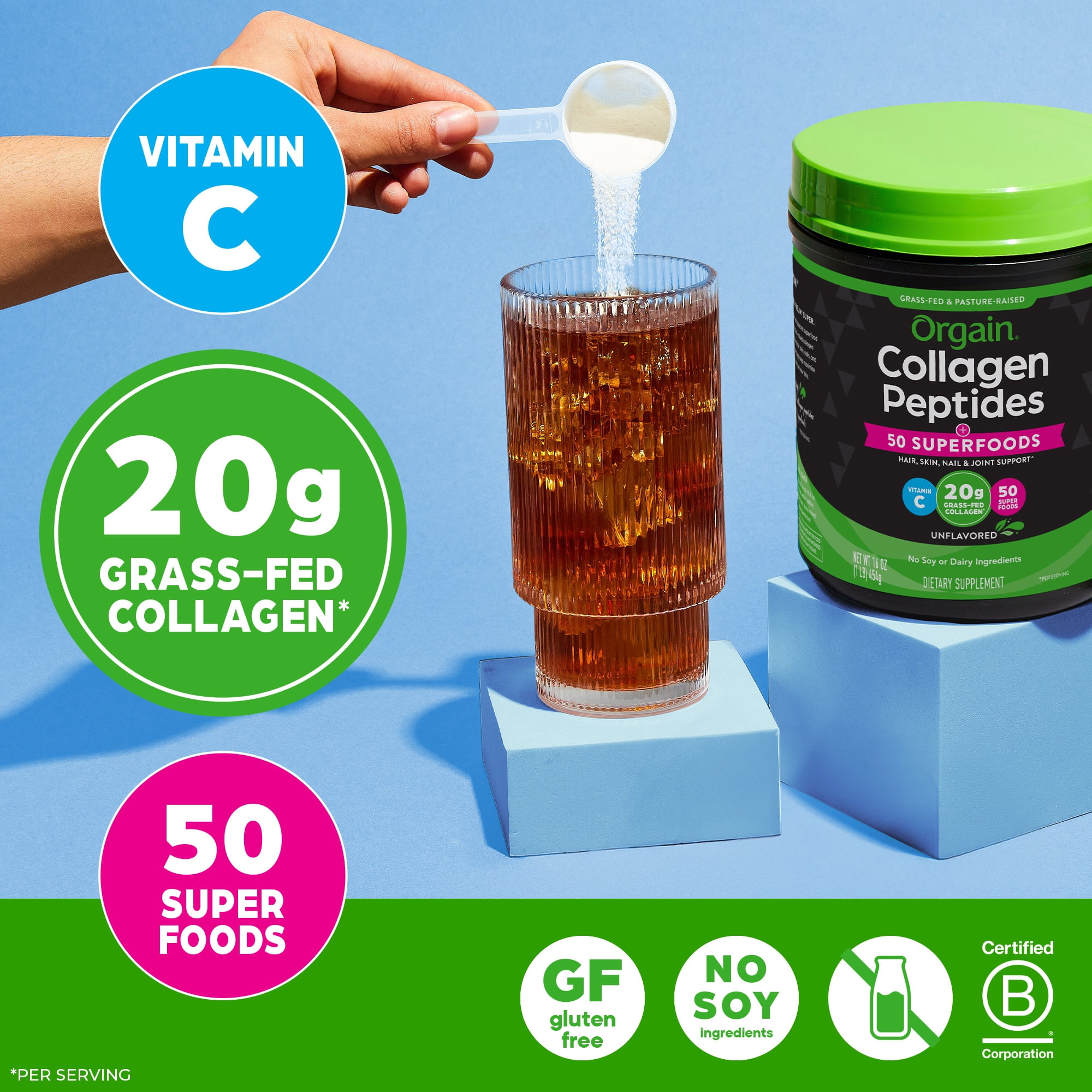 Orgain ® Collagen Peptides + 50 Superfoods Powder - Unflavored