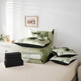 thumbnail image 6 of Manfei Green Flower Floral Bedding Comforter Set 7-Piece,Modern Aesthetic Art King Bedding Sets,Rustic Farmhouse Cabin Bed Sheets,Ultra Soft Home Decor,Reversible, 6 of 8
