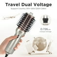 thumbnail image 5 of Aima Beauty Dual Voltage Hair Dryer Brush, Travel Blow Dryer Brush Negative Ionic Lock Moisture Gift, 360° Swivel Cord, Champagne Silver, 5 of 7