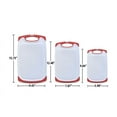 thumbnail image 4 of Cutting Boards for Kitchen w/Juice Groove, Non Slip Handles, Reversible - Plastic Cutting Board Set of 3, Dishwasher Safe Cutting Boards for Chopping Meat, Veggies, Fruits, Non-Slip (White/Red), 4 of 4