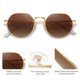 thumbnail image 5 of Lentes de Sol SOJOS Policromados Redondos Poligonales SJ1157 para Mujeres/Hombres, 5 of 6