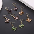thumbnail image 3 of Dangle Drop Earrings Butterfly: Fake Crystal Charm Earrings Pierced Earrings, 3 of 4