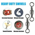 thumbnail image 5 of Dr.Fish 50-Pack Fishing Barrel Swivels #4 Stainless Brass Black Nickel Coating Freshwater Saltwater Hook Connector, 5 of 8