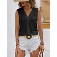 thumbnail image 5 of Anbech Women's V Neck Lace Trim Tank Tops Sleeveless Eyelet Blouse Tunics Vest Dressy, 5 of 6