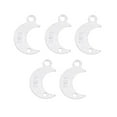 thumbnail image 2 of 5 piezas de dijes para pendientes de plata de ley con forma de luna. Luna de 10x7 mm, 2 of 9