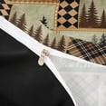 thumbnail image 3 of Castle Fairy Rustic Wood Patchwork Deer Duvet Cover Queen,Pine Cone Paw Plaid Birch Queen Bedding,Tan Cream Brown,Black Reversible,3-Piece,No Comforter,1 Duvet Cover and 2 Pillowcases, 3 of 5