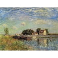 thumbnail image 2 of Sisley, Alfred 14x11 Black Ornate Wood Framed with Double Matting Museum Art Print Titled - Le canal du Loing a Saint-Mammes, 2 of 4