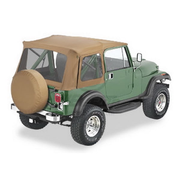 Bestop 51599-37 Dessus Souple Supertop Épice; Tissu; Utilise des Portes en Acier Pleine Usine; avec Fenêtres en Vinyle Transparent; Sans Toit Solaire; Inclut Matériel