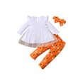 thumbnail image 3 of Douhoow 1-5 Y Girls 2Pcs Halloween Clothes Kids Splicing Long Sleeves Pullover Star Print Pants, 3 of 9