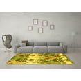 thumbnail image 3 of Ahgly Company Indoor Round Abstract Yellow Modern Area Rugs, 6' Round, 3 of 4