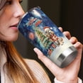 thumbnail image 4 of Merry Christmas and Happy New Year Santa Cocker Spaniel Holiday Xmas Winter 20oz Stainless Steel Tumbler Insulated Cup with Lid Cockers Dog Lover Gifts - 00024, 4 of 5