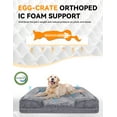 thumbnail image 3 of XXL Orthopedic Dog Bed for Extra Large Dogs - Waterproof Memory Foam, Egg Crate Support, Non-Slip Bottom & Removable Washable Cover, 53" x 42" x 8", 3 of 7