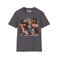 thumbnail image 2 of Basset Hounds "Chillin in a Robe" Unisex Softstyle T-Shirt, 2 of 10