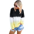 thumbnail image 1 of Women's Multicolor/Black/Blue/Purple Color Block Tie Dye Pullover Sweatshirt, 1 of 10