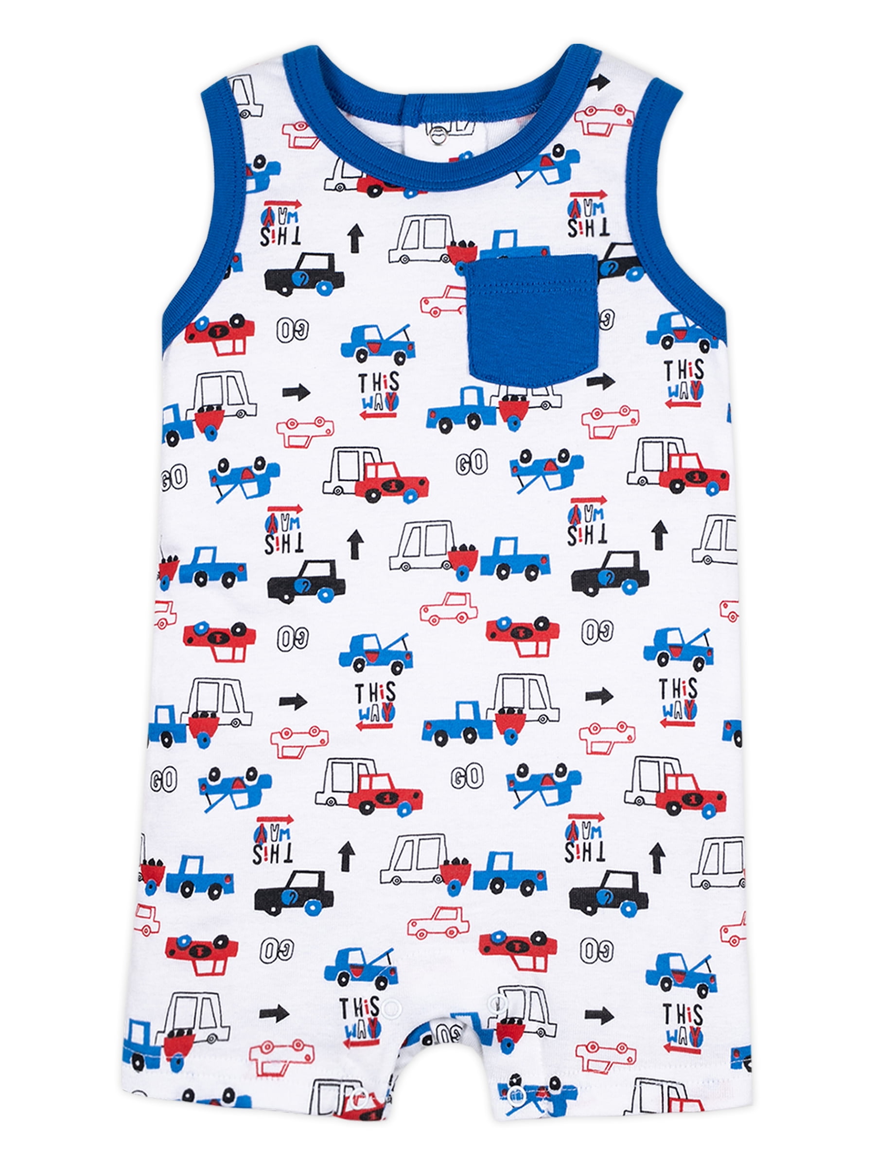 Little Star Organic Baby Boy 2 Pk Rompers, Size Newborn - 24 Months