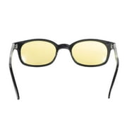 Original X-KDs Biker Shades Sunglasses Black Frames w/ Yellow Lenses