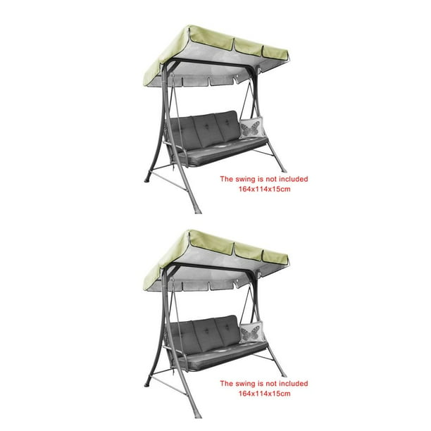 Yuarrent Nueva cubierta para columpio de 3 asientos, cubierta para jardín, impermeable, resistente a los rayos UV, sombra para silla, polvo/vela, patio Beige 164*114*15cm 2piezas Yuarrent CBP107300