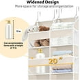 thumbnail image 3 of Ofiray-home Over the Door Organizer 5 Tiers,Extra Large Behind Door Storage of 10 Compartments,80 lbs Weight Capacity Over the Door Storage, Door Hanging Organizer for Closet, Diaper Organizer, Beige, 3 of 7
