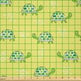 thumbnail image 2 of Ambesonne Turtle Fabric by the Yard Microfiber, Nature, 10 Yards, Green and Yellow, 2 of 4