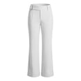 thumbnail image 6 of Yyeselk Women Work Pants with Pockets Straight Leg Slacks Classic Slim Fit Elastic High Waisted Dress Trousers White L, 6 of 6