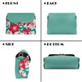 thumbnail image 7 of TSOVTHRID Blue Leaf Print Crossbody Bags for Women Leather Cross Body Purses Cute Designer Handbags Shoulder Bag with Detachable Chain Strap for Shopping Travel Work, 7 of 7