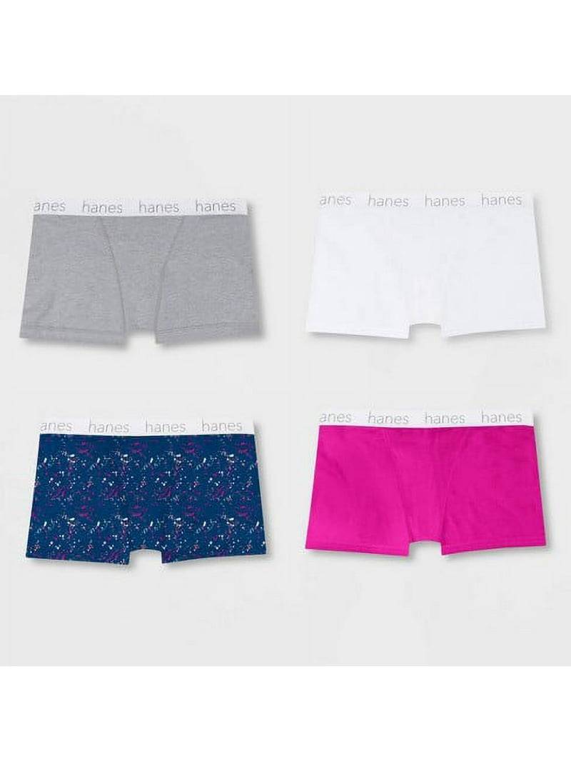 Hanes Premium Women's 4pk Boyfriend Cotton Stretch Boxer