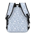 thumbnail image 4 of Fotbe Gray White Floral Pattern Casual Backpack for School, Travel, and Outdoor Activities - Durable, Lightweight, and Comfortable, 4 of 5