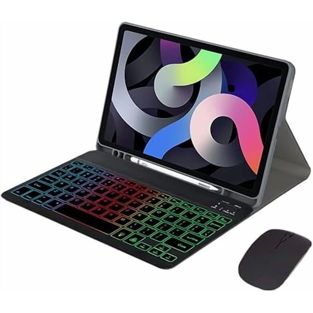 Samsung Tab A8 Funda con Teclado Retroiluminado de 10.5" con Teclado BT Desmontable, Negro