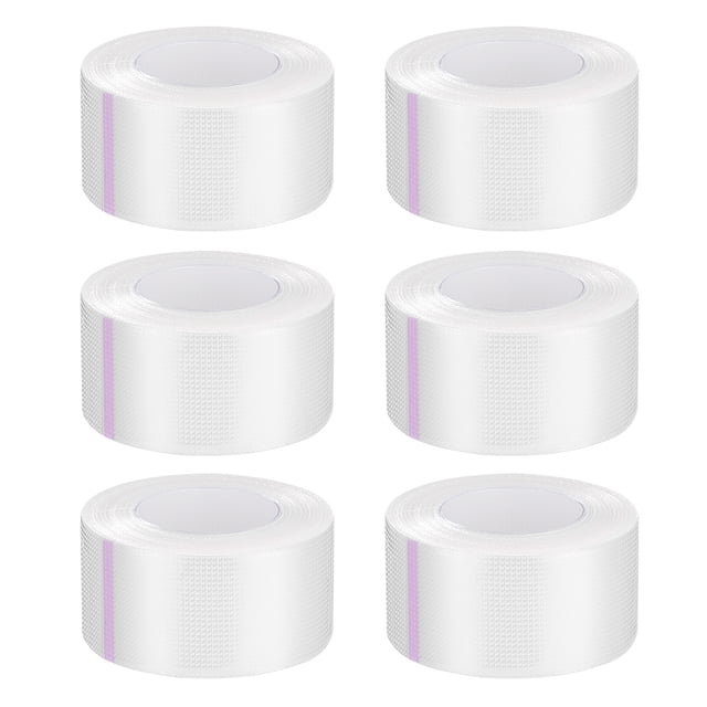 EeaseMX Cinta médica Healifty de 6 rollos, cinta para piel sensible a la presión, cinta quirúrgica transparente, cinta microporosa de PE para primeros auxilios