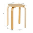 thumbnail image 3 of Yardi Yard Stackable Stools Set of 4 with Square Top and Rounded Corners-Natural, Dining Chairs Set, Dining Room Chair for Kitchen, Dining, Bedroom, Living, 3 of 8